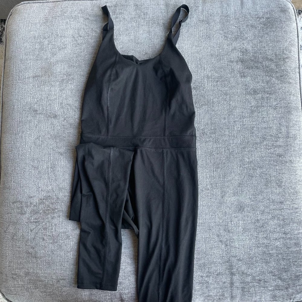 Victoria Secret Sport - Workout Black Jumpsuit w/ Built-in Sports Bra (Size S)